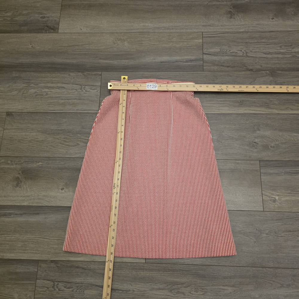 Vtg Skirt Unique Rare 60-70s Graff Californiawear Striped Midi Skirt with Belt - Picture 6 of 6